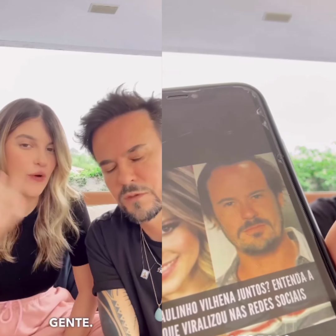 Paulinho Vilhena e Esposa Ironizam Rumores de Affair com Sandy em Vídeo Divertido